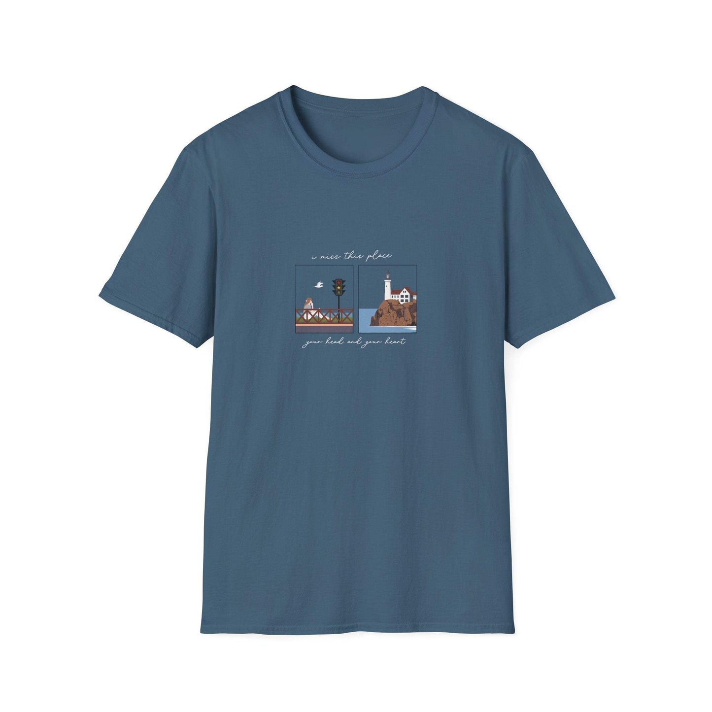 Maine embroidered sweatshirt in airforce blue - Noah Kahan Cape Elizabeth design