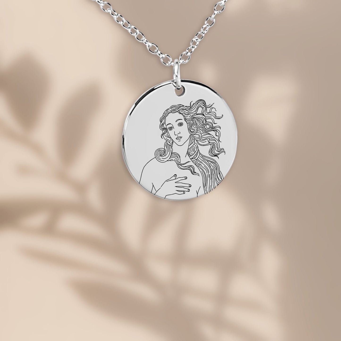 The Aphrodite Double Sided Engraved Coin Necklace