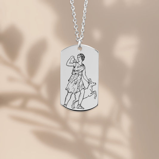 The Artemis Double Sided Engraved Dog Tag