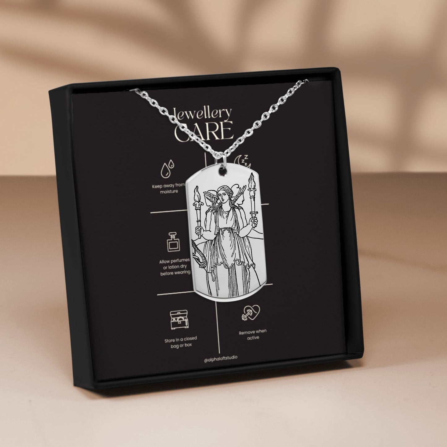 The Hekate Double Sided Engraved Dog Tag