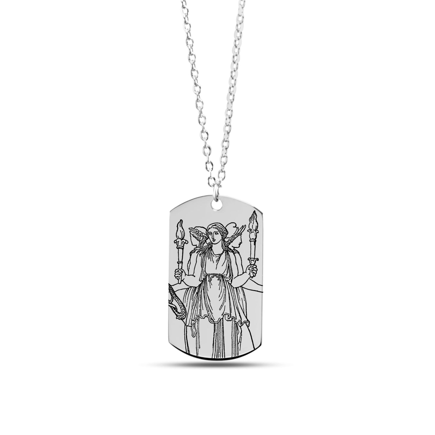 The Hekate Double Sided Engraved Dog Tag