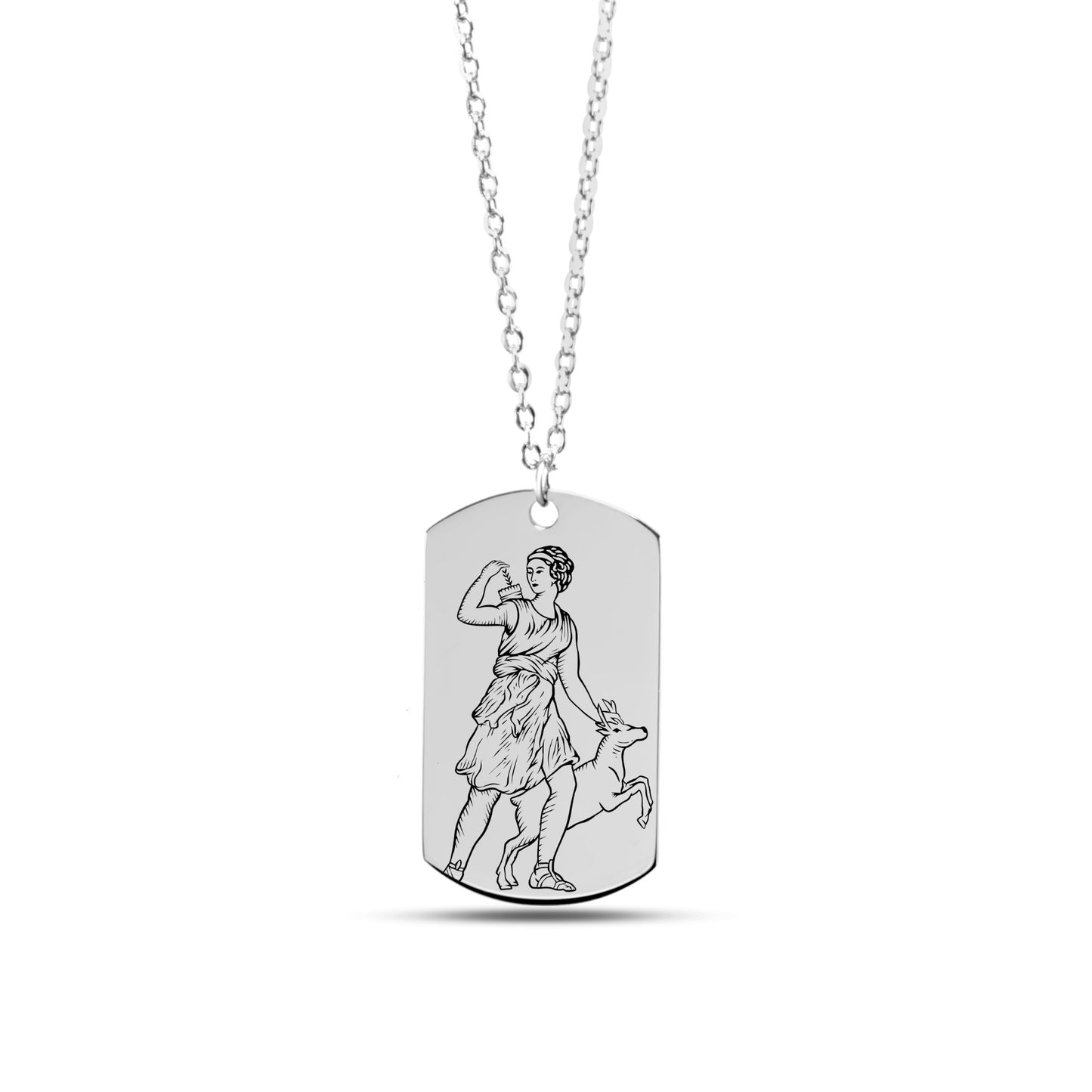 The Artemis Double Sided Engraved Dog Tag