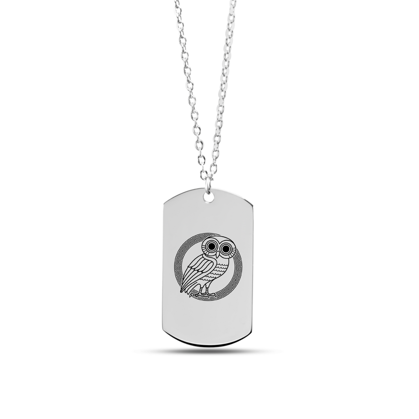 The Athena Double Sided Engraved Dog Tag
