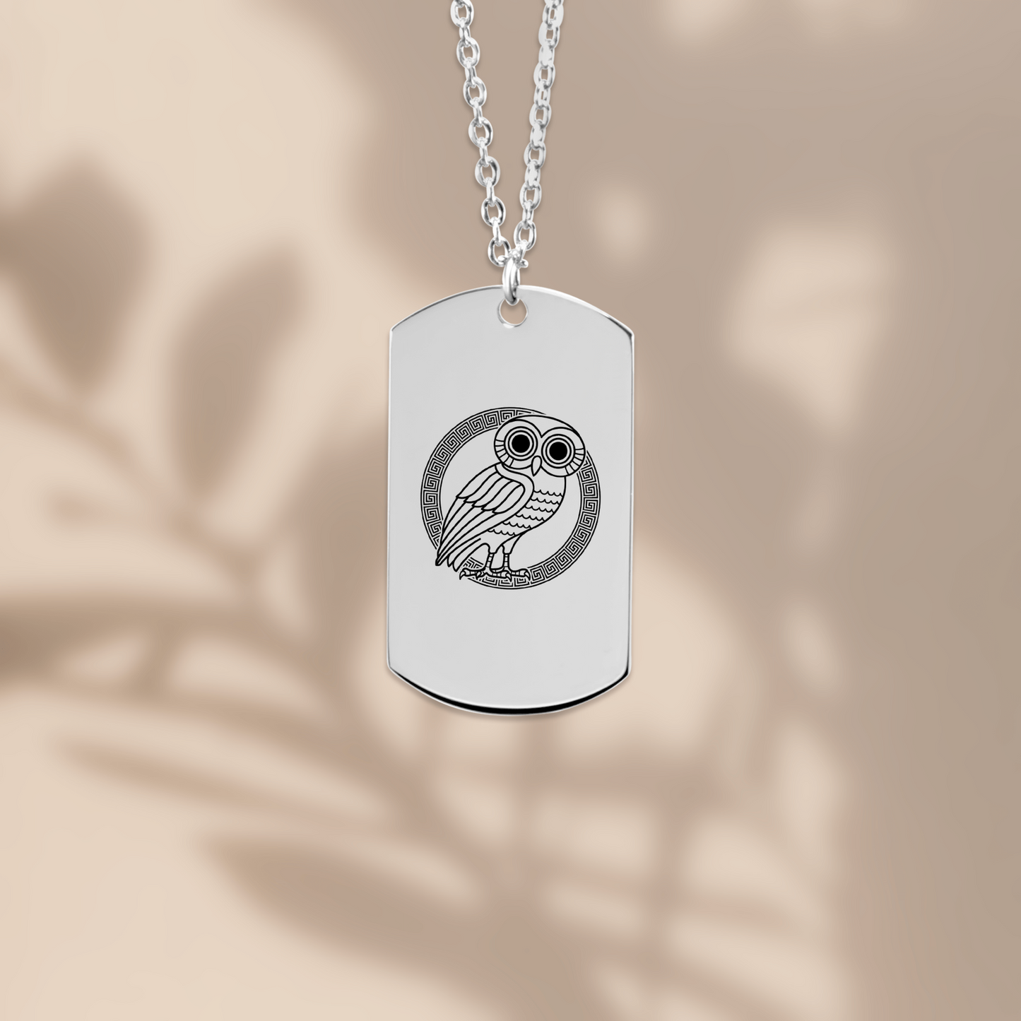 The Athena Double Sided Engraved Dog Tag
