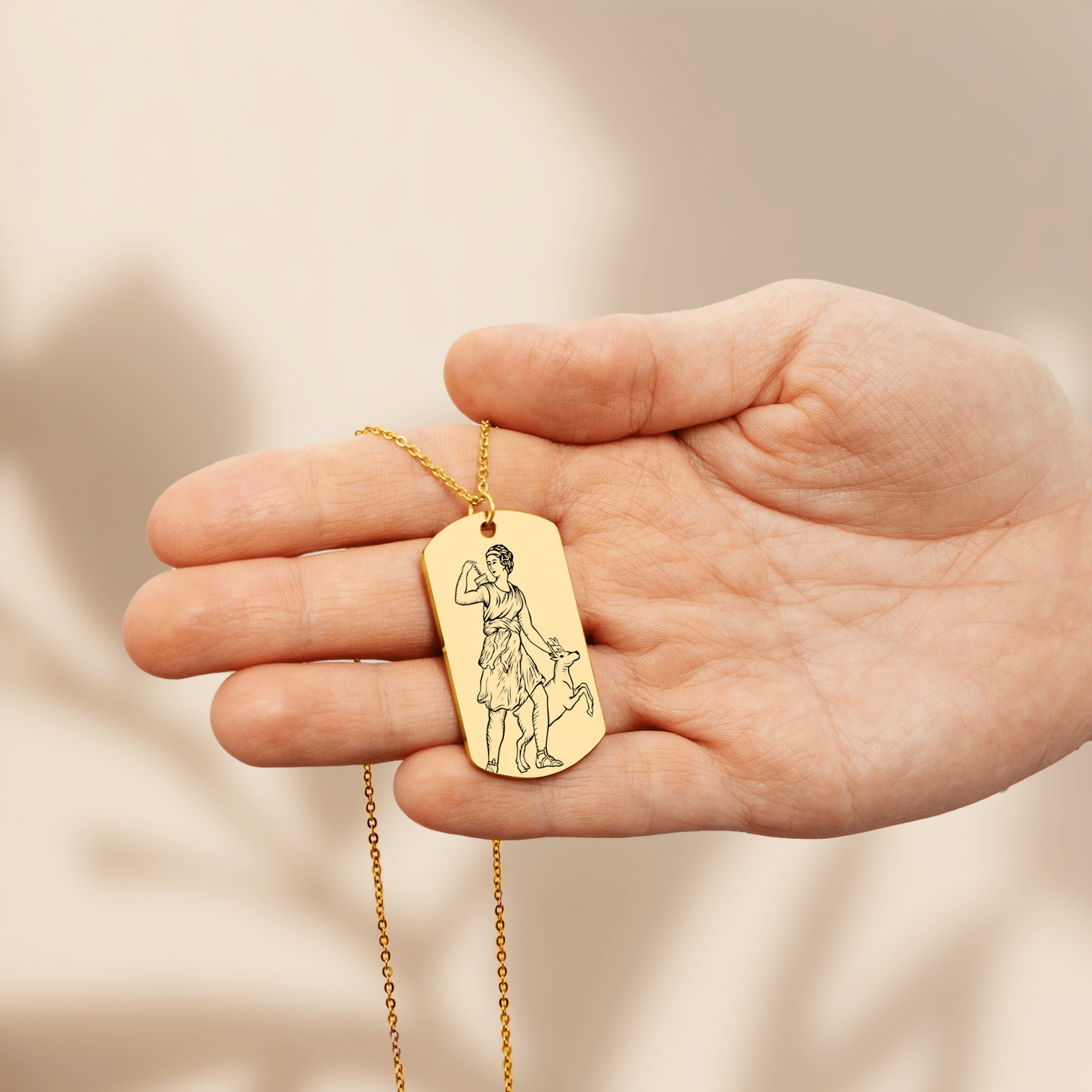 The Artemis Double Sided Engraved Dog Tag