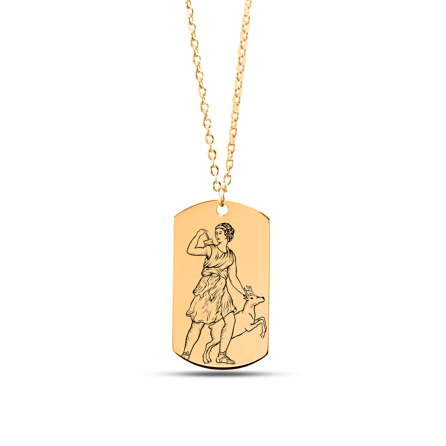 The Artemis Double Sided Engraved Dog Tag