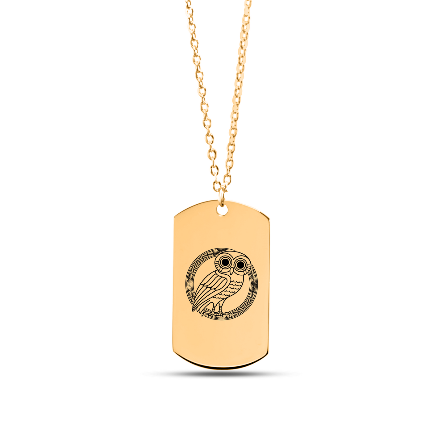 The Athena Double Sided Engraved Dog Tag