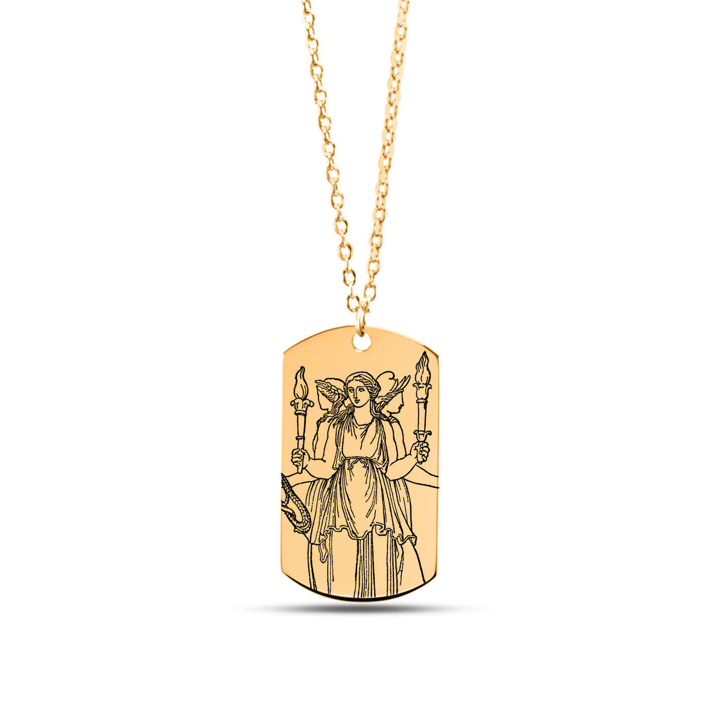 The Hekate Double Sided Engraved Dog Tag