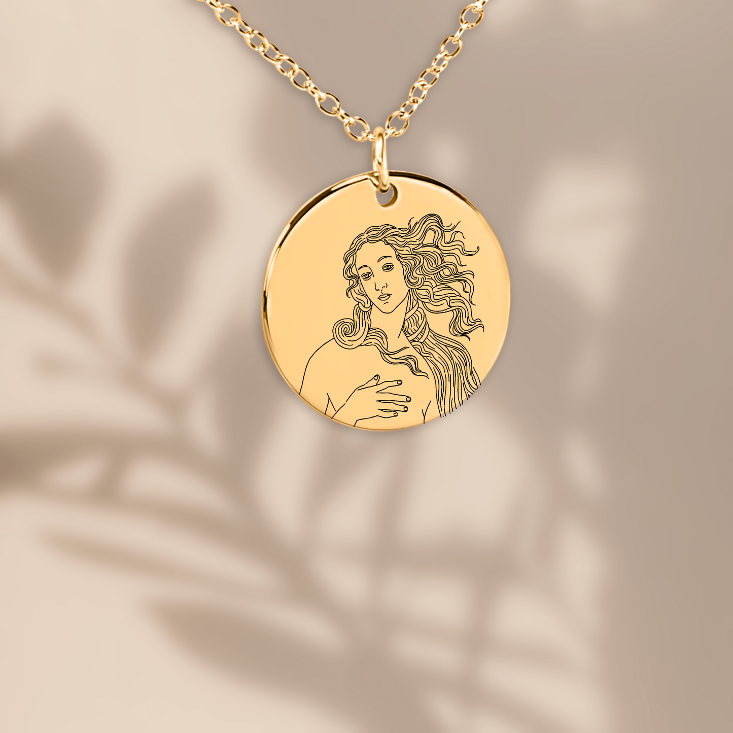 The Aphrodite Double Sided Engraved Coin Necklace