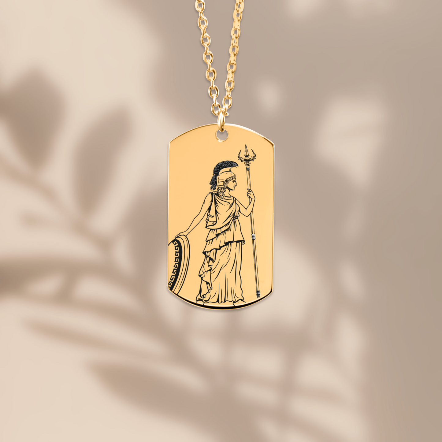 The Athena Double Sided Engraved Dog Tag