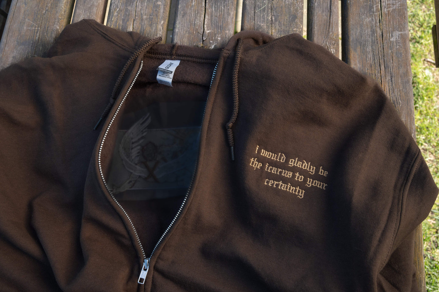XL Black Sunlight Zip Up Hoodie - Ready to Ship