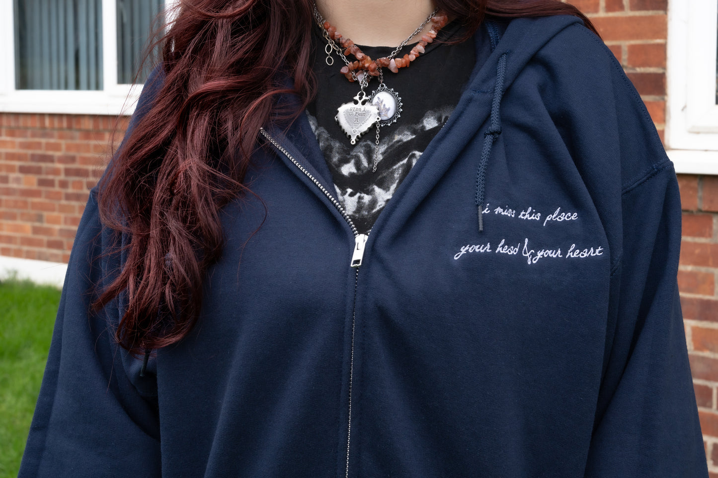 The Maine Embroidered Zip Up Hoodie