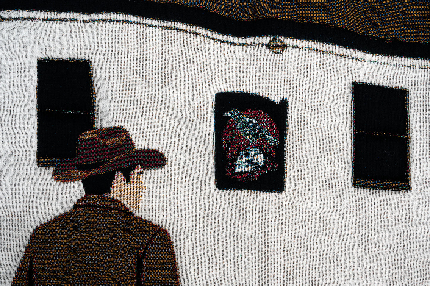 lord huron strange trails woven blanket full design the yawning grave poster close up - lord huron merch strange trails