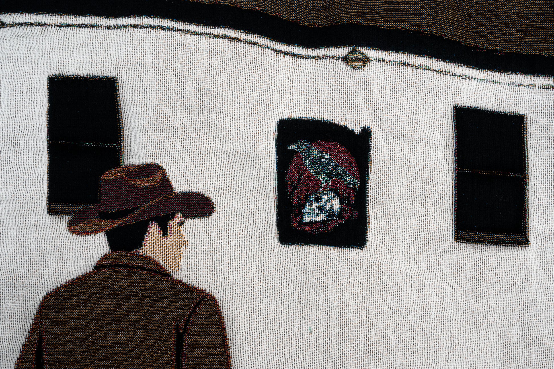 lord huron strange trails woven blanket full design the yawning grave poster close up - lord huron merch strange trails