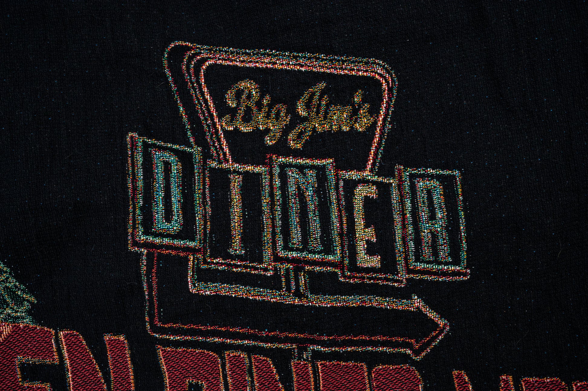 lord huron strange trails woven blanket full design big jim's diner fool for love close up - lord huron merch strange trails