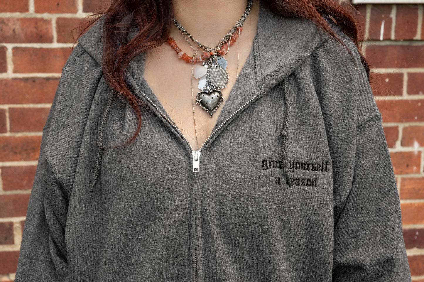 The Call Your Mom Embroidered Zip Up Hoodie