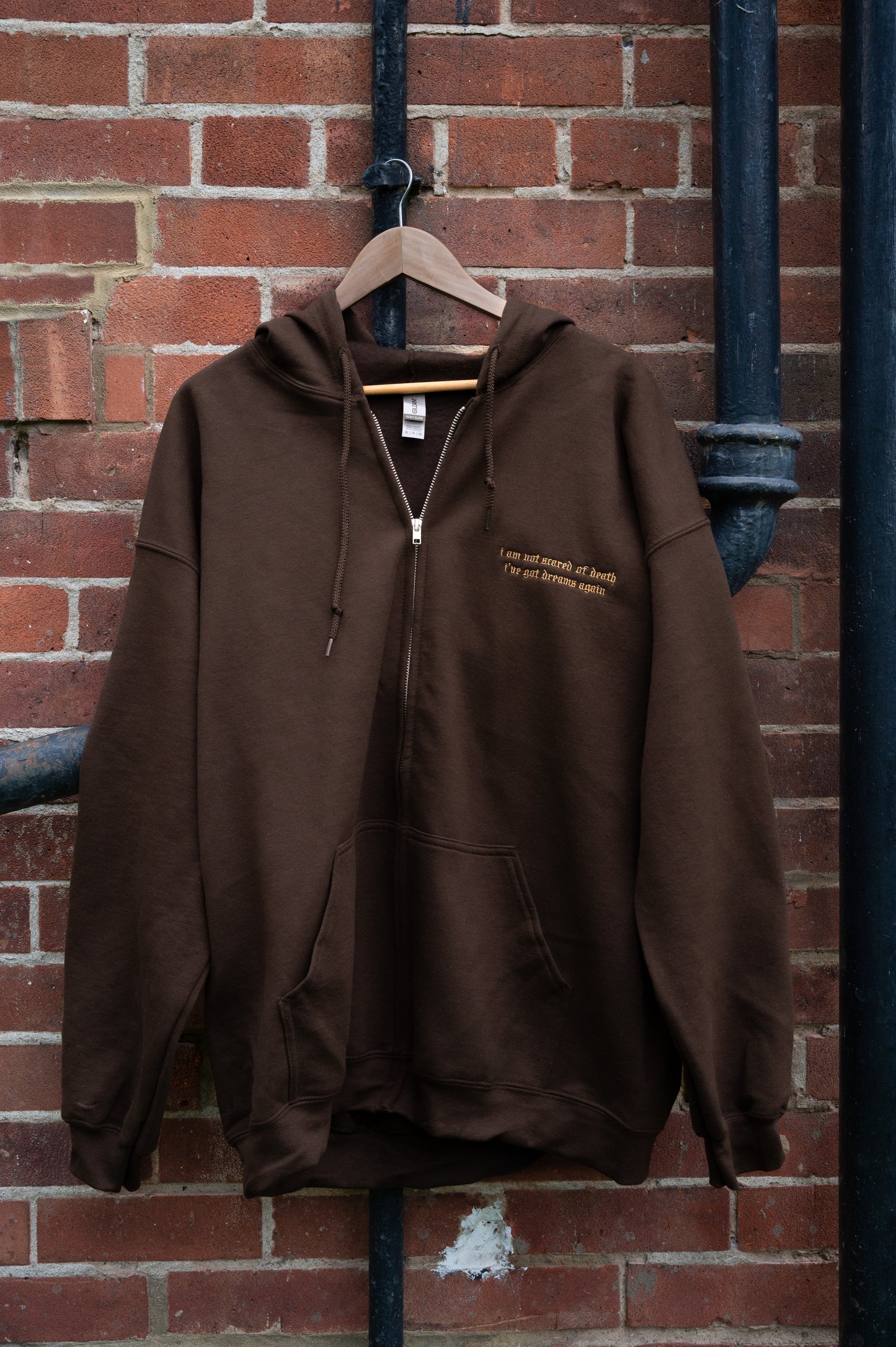 The View Between Villages Embroidered Zip Up Hoodie