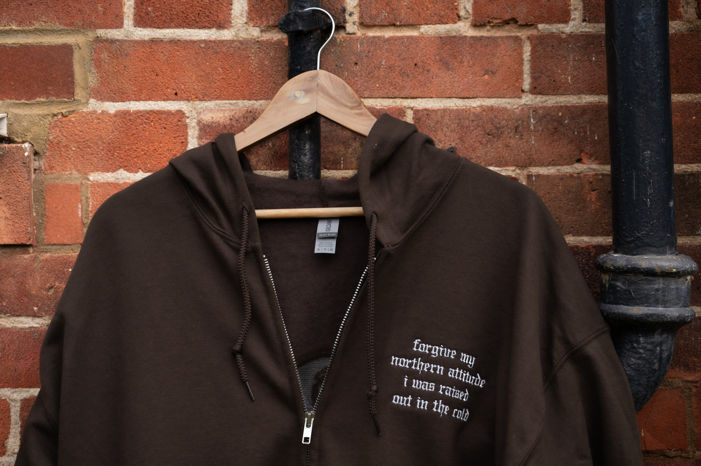 The Northern Attitude Embroidered Zip Up Hoodie