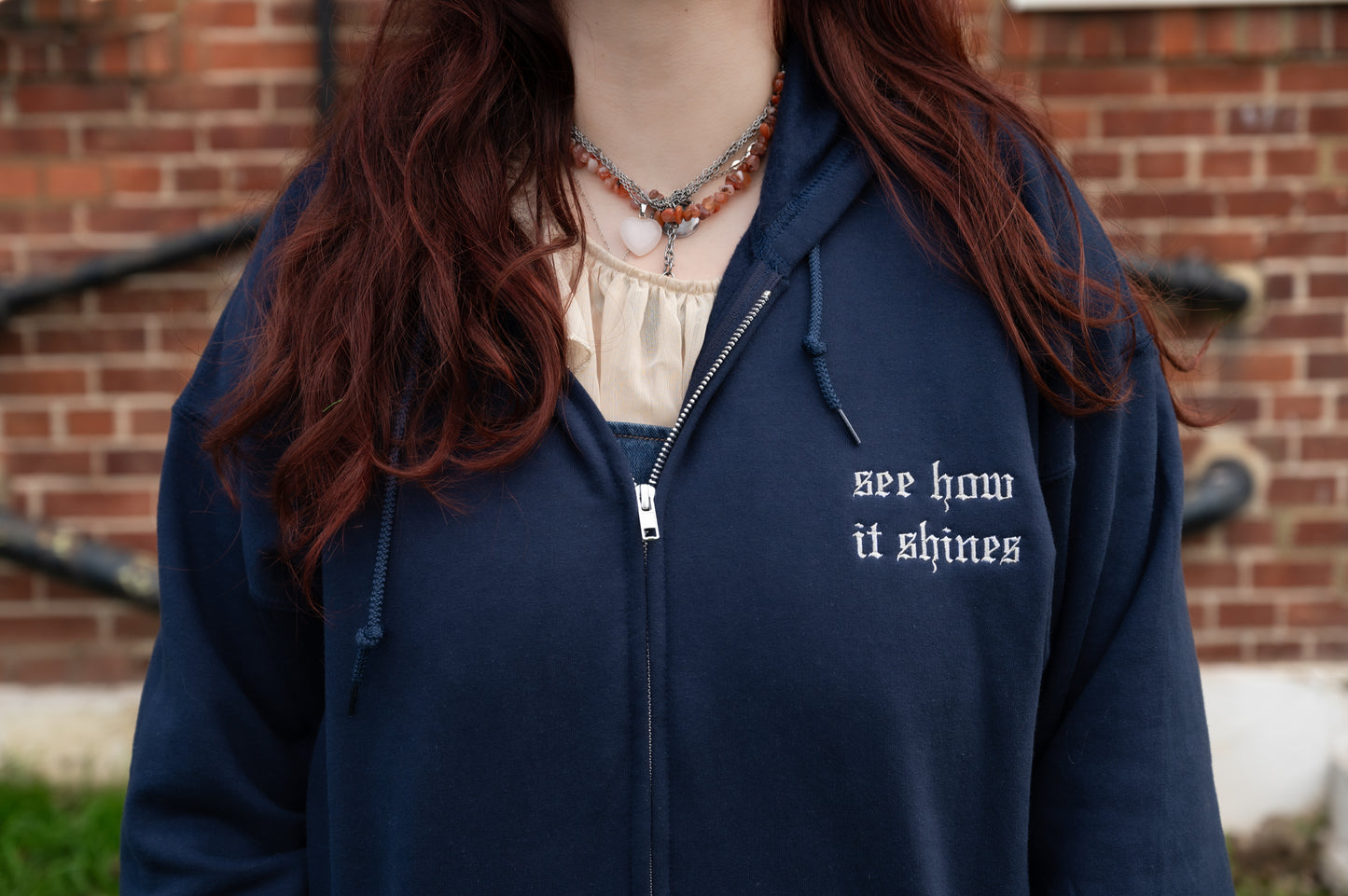 The Abstract Embroidered Zip Up Hoodie