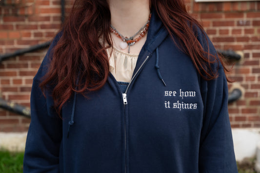 The Abstract Embroidered Zip Up Hoodie