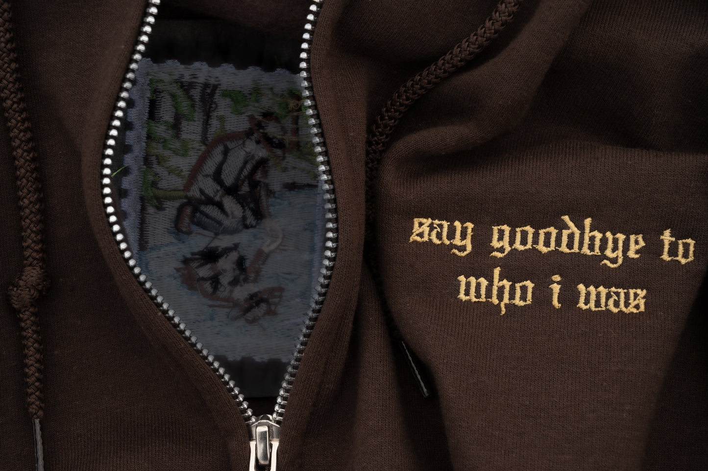 The Meet Me In The Woods Embroidered Zip Up Hoodie