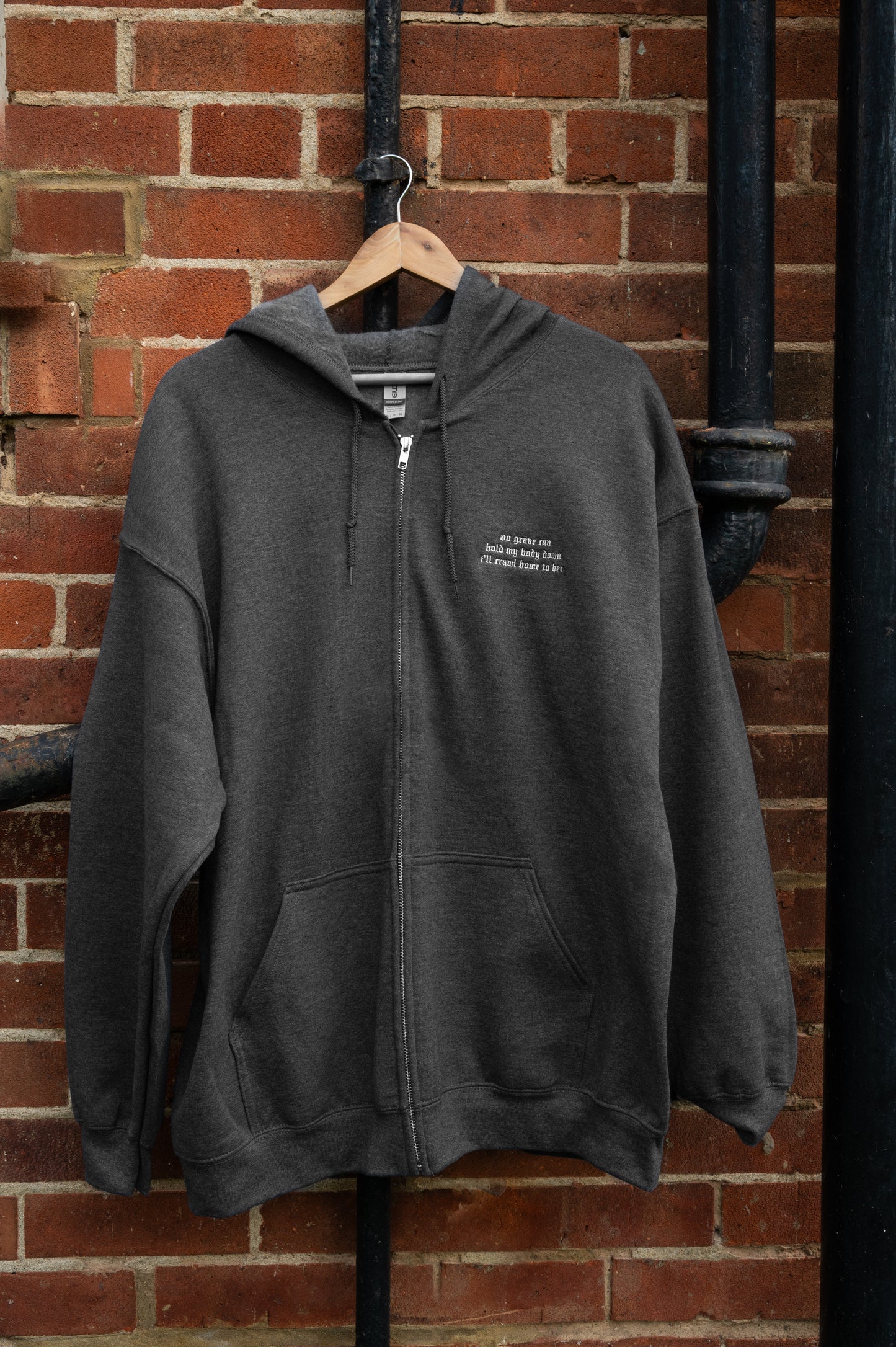 The Work Song Embroidered Zip Up Hoodie