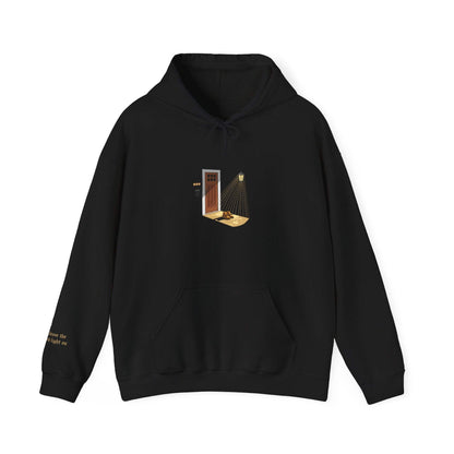 Noah Kahan Porch Light embroidered hoodie mockup in black - i'll leave the porch light on - what to wear to a noah kahan concert 