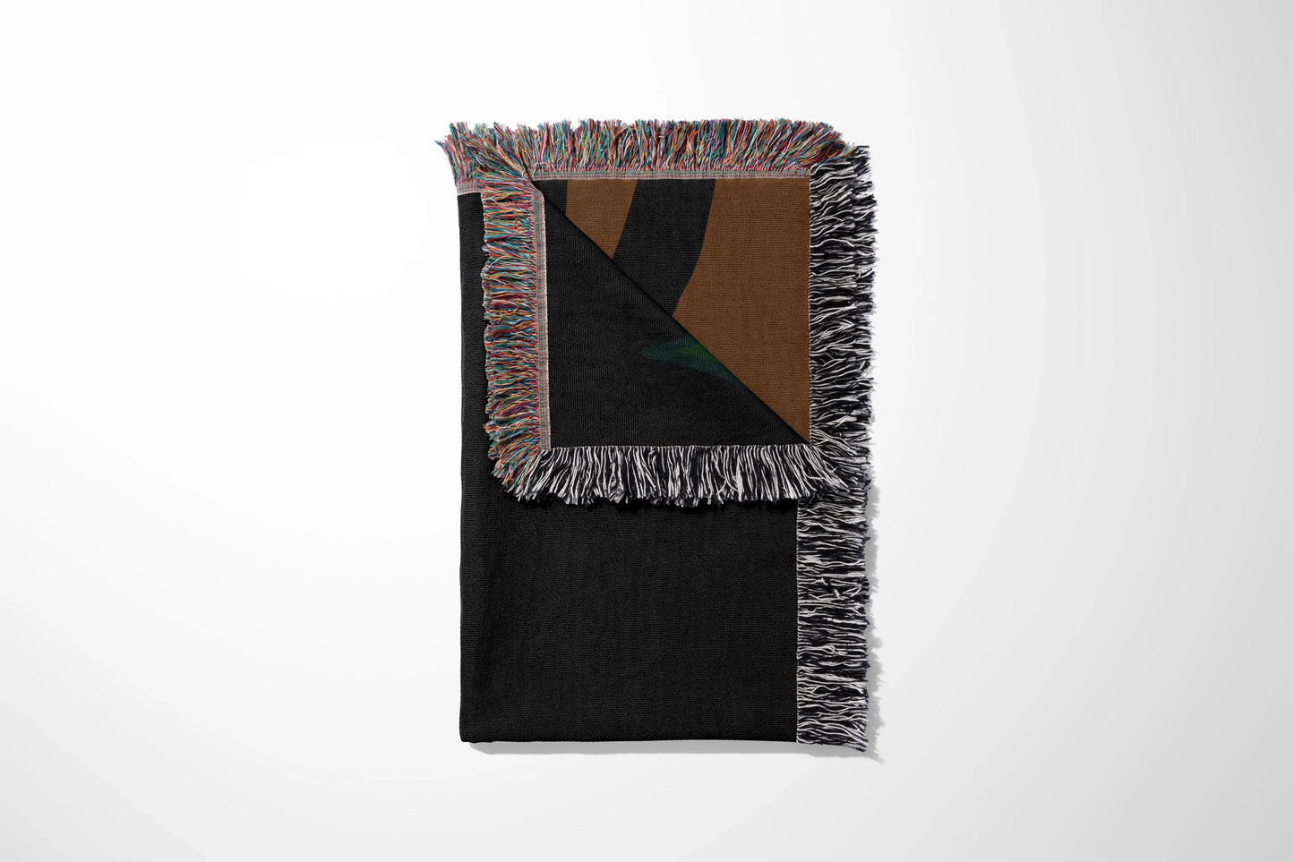 Strange Trails Lord Huron Woven blanket folded on a white background