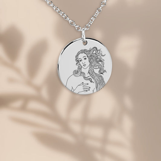 The Aphrodite Double Sided Engraved Coin Necklace