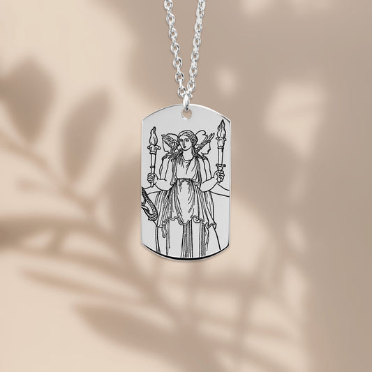 The Hekate Double Sided Engraved Dog Tag