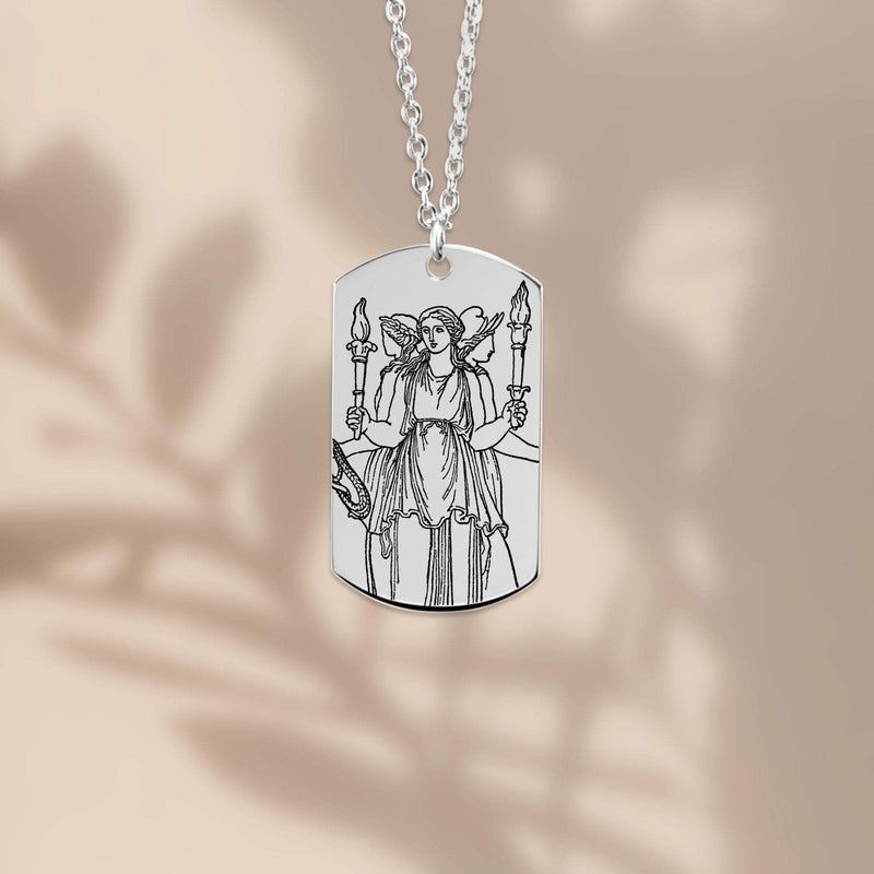 The Hecate Double Sided Engraved Dog Tag