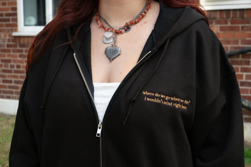 The Dan Embroidered Zip Up Hoodie