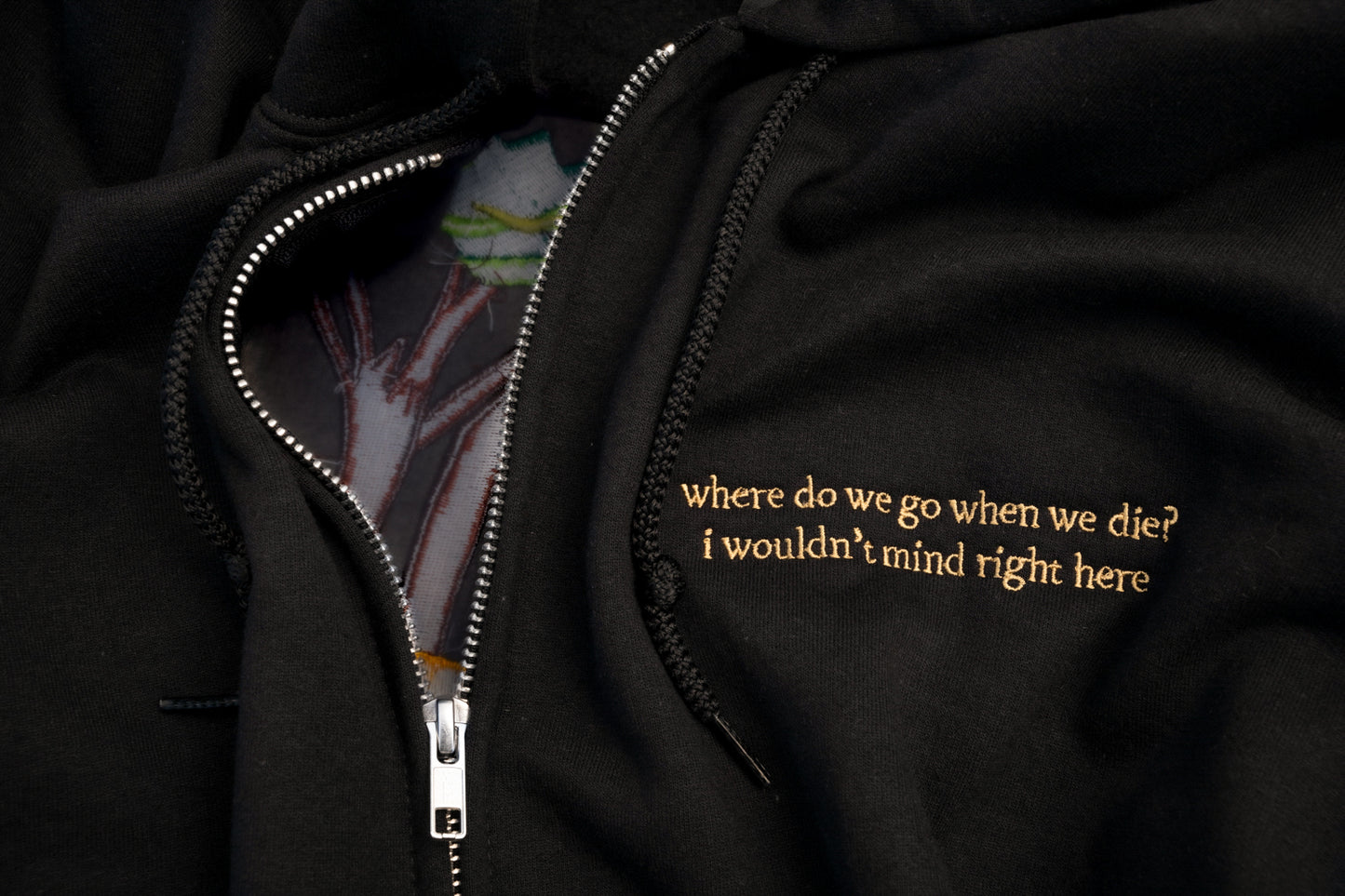 The Dan Embroidered Zip Up Hoodie