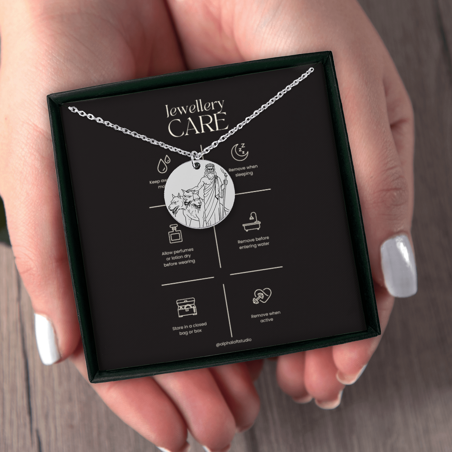 The Hades Double Sided Engraved Coin Necklace