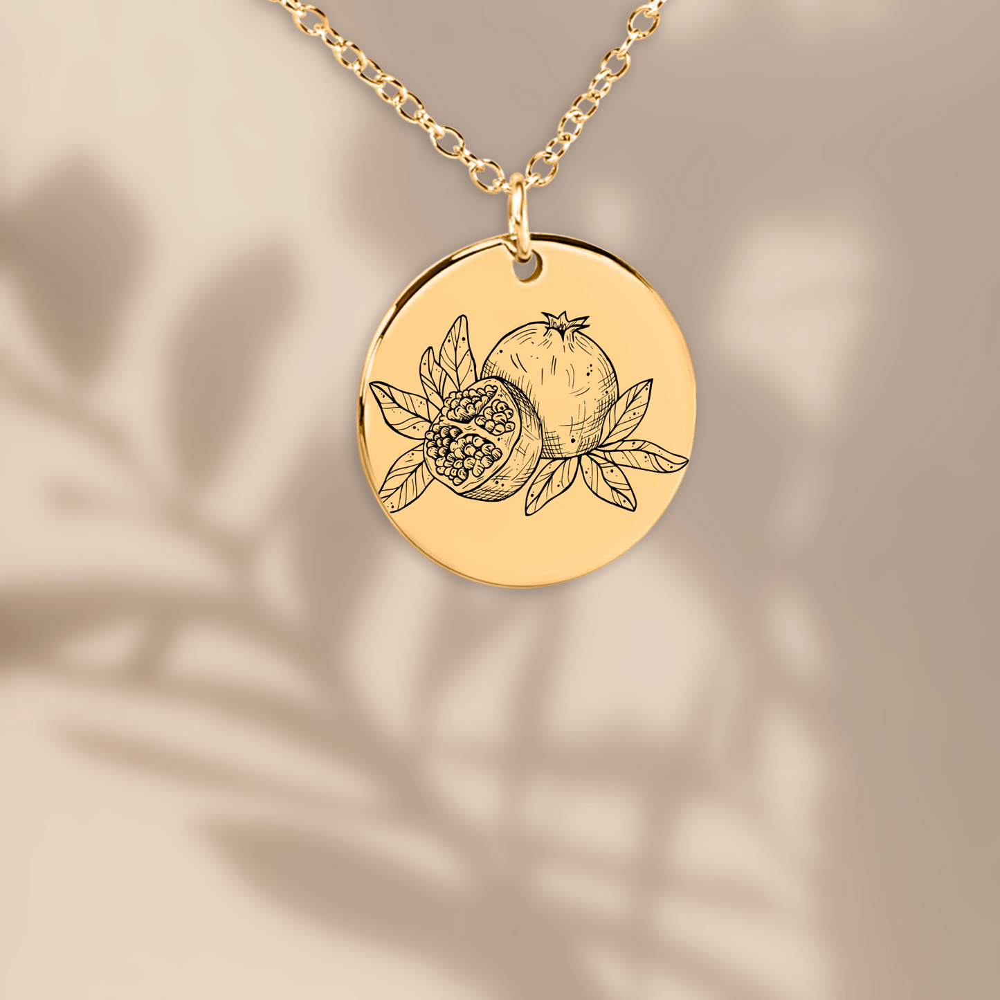 The Persephone Double Sided Engraved Coin Necklace