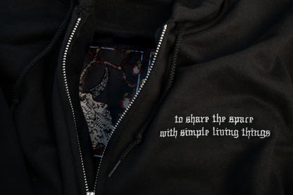 The First Time Embroidered Zip Up Hoodie