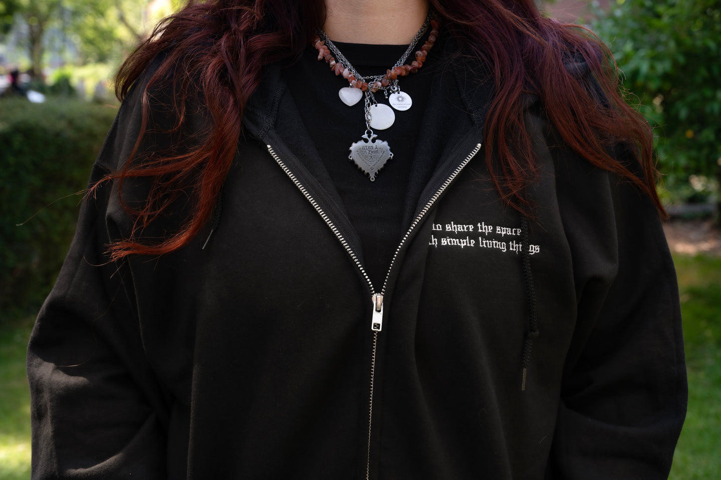 The First Time Embroidered Zip Up Hoodie