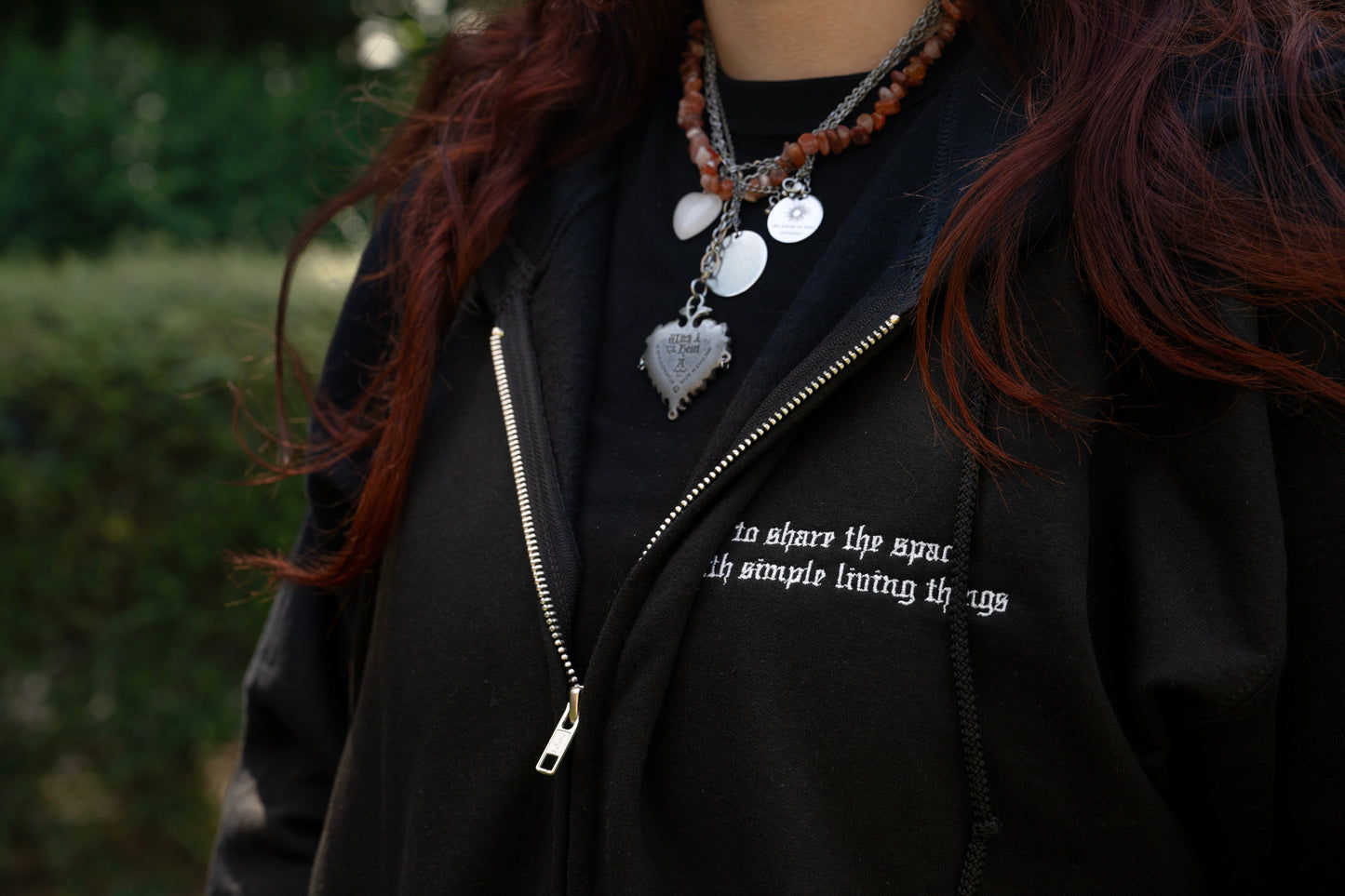 The First Time Embroidered Zip Up Hoodie