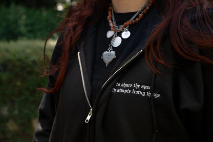 The First Time Embroidered Zip Up Hoodie