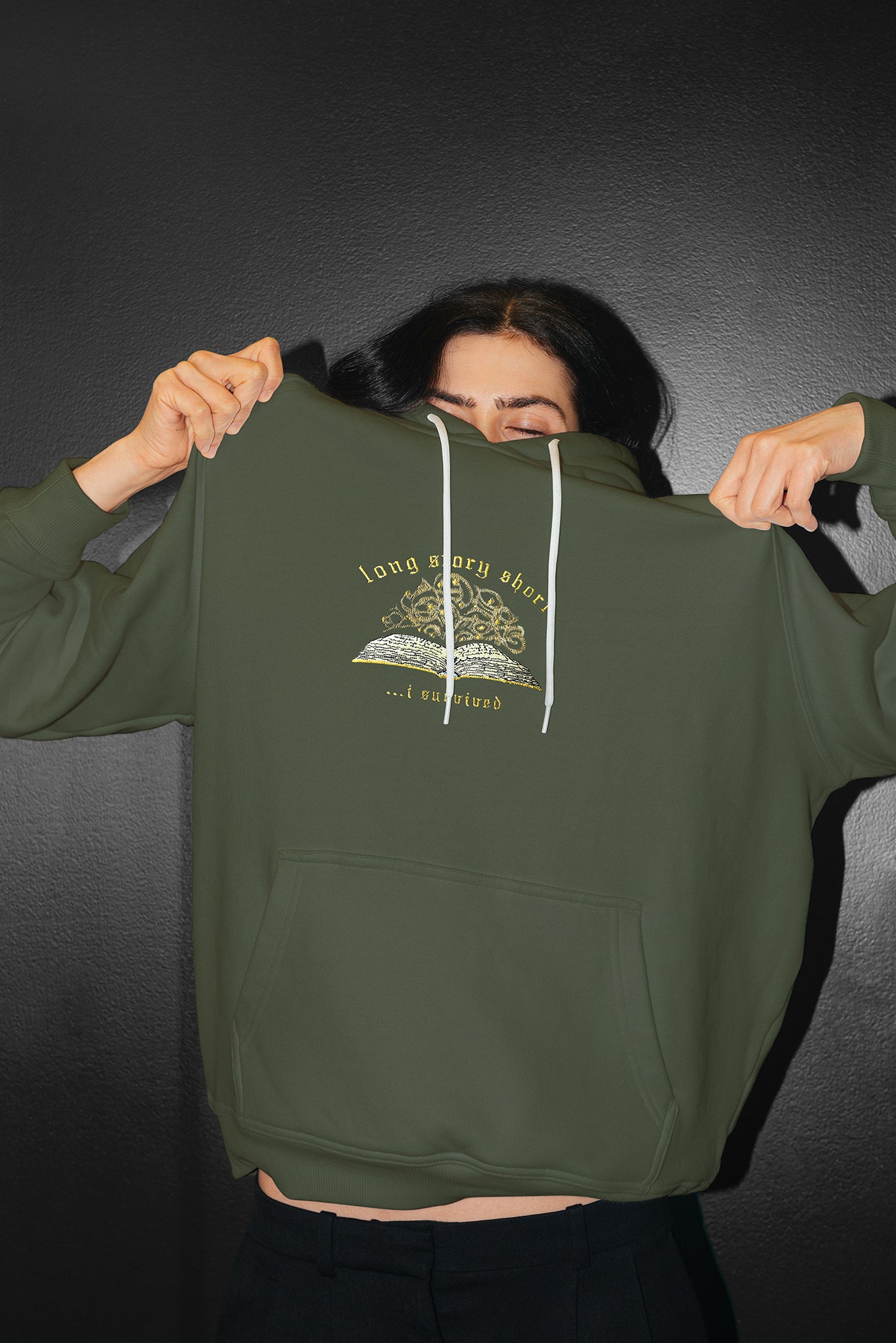 Long Story Short, I Survived Embroidered Hoodie