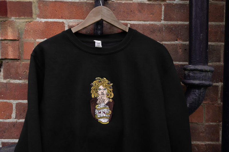 Medusa Inspired Embroidered Sweatshirt, Cotton Tee or Hoodie