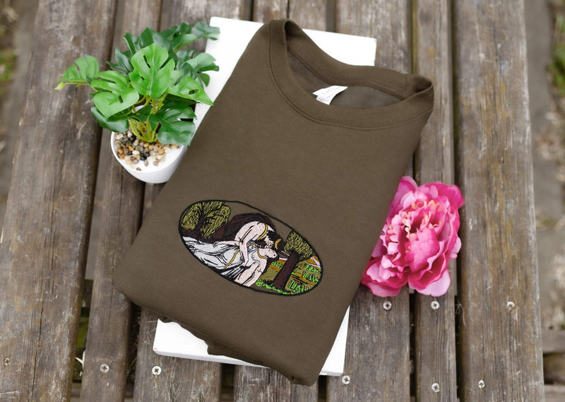 Orpheus and Eurydice Unisex Embroidered Sweatshirt, Hoodie or Cotton Tee
