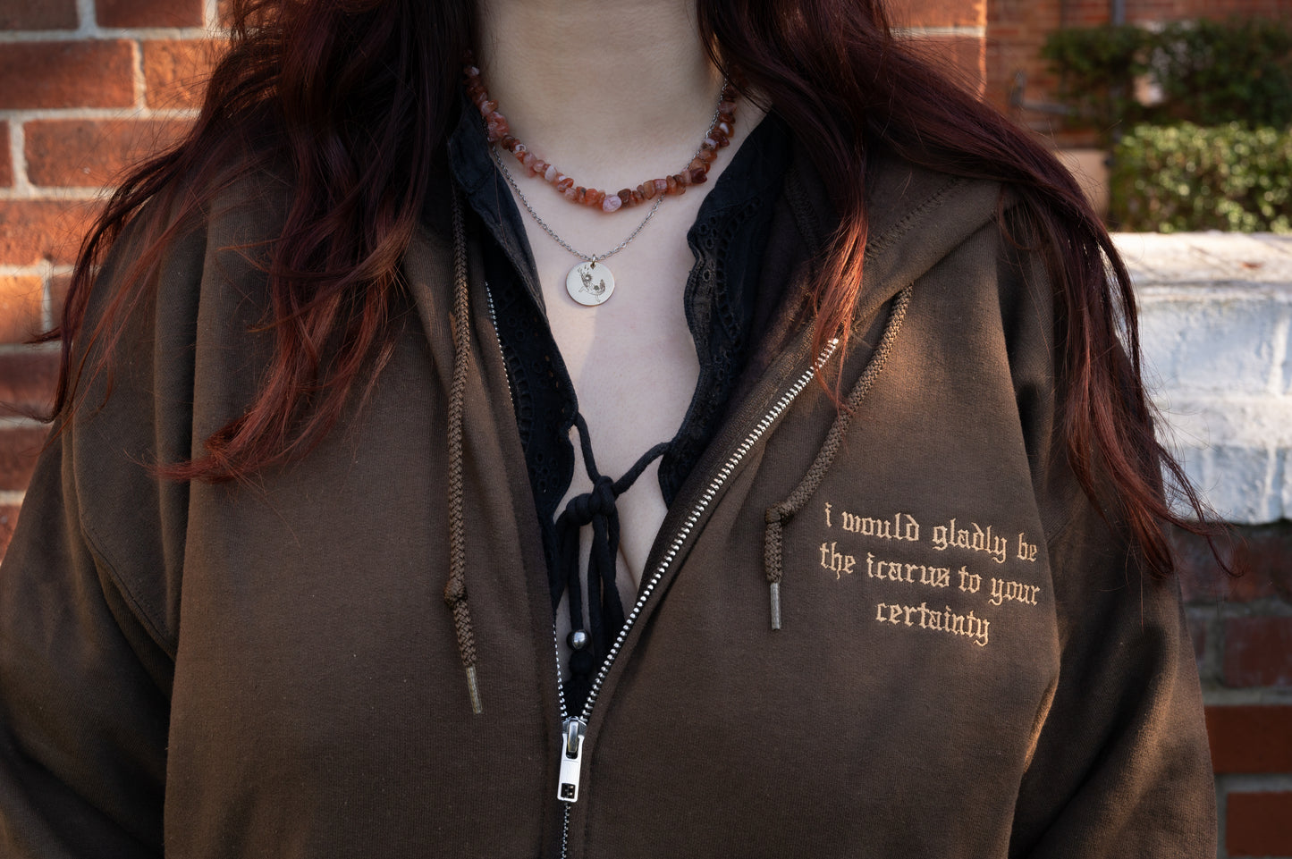 The Sunlight Embroidered Zip Up Hoodie