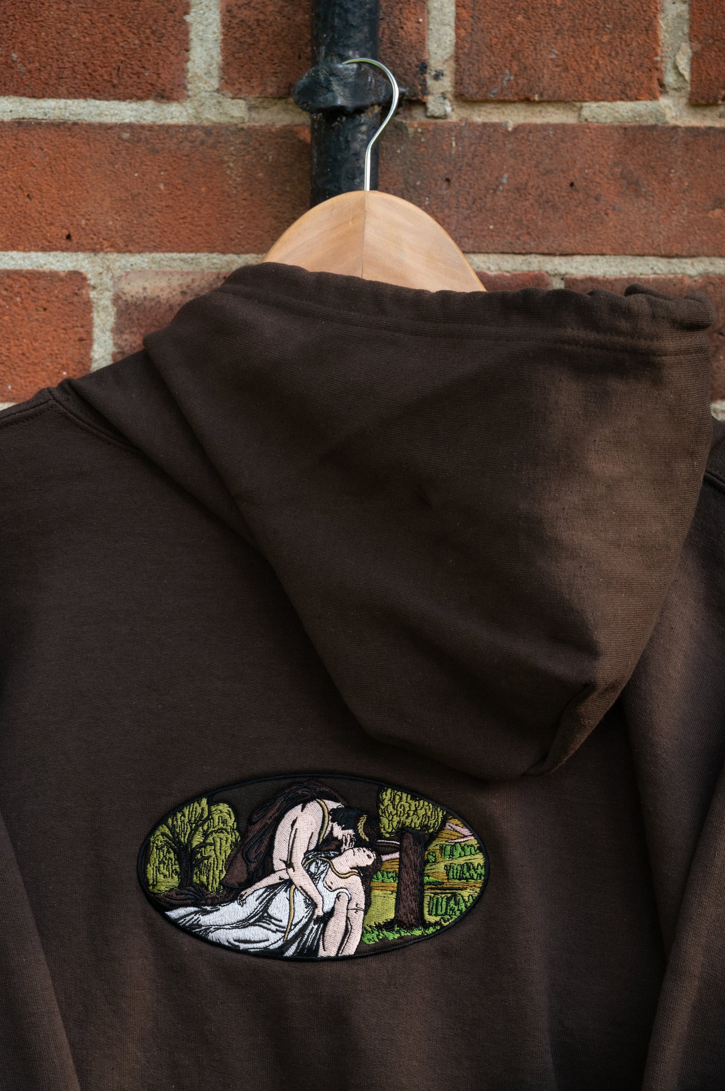 The Talk Embroidered Zip Up Hoodie