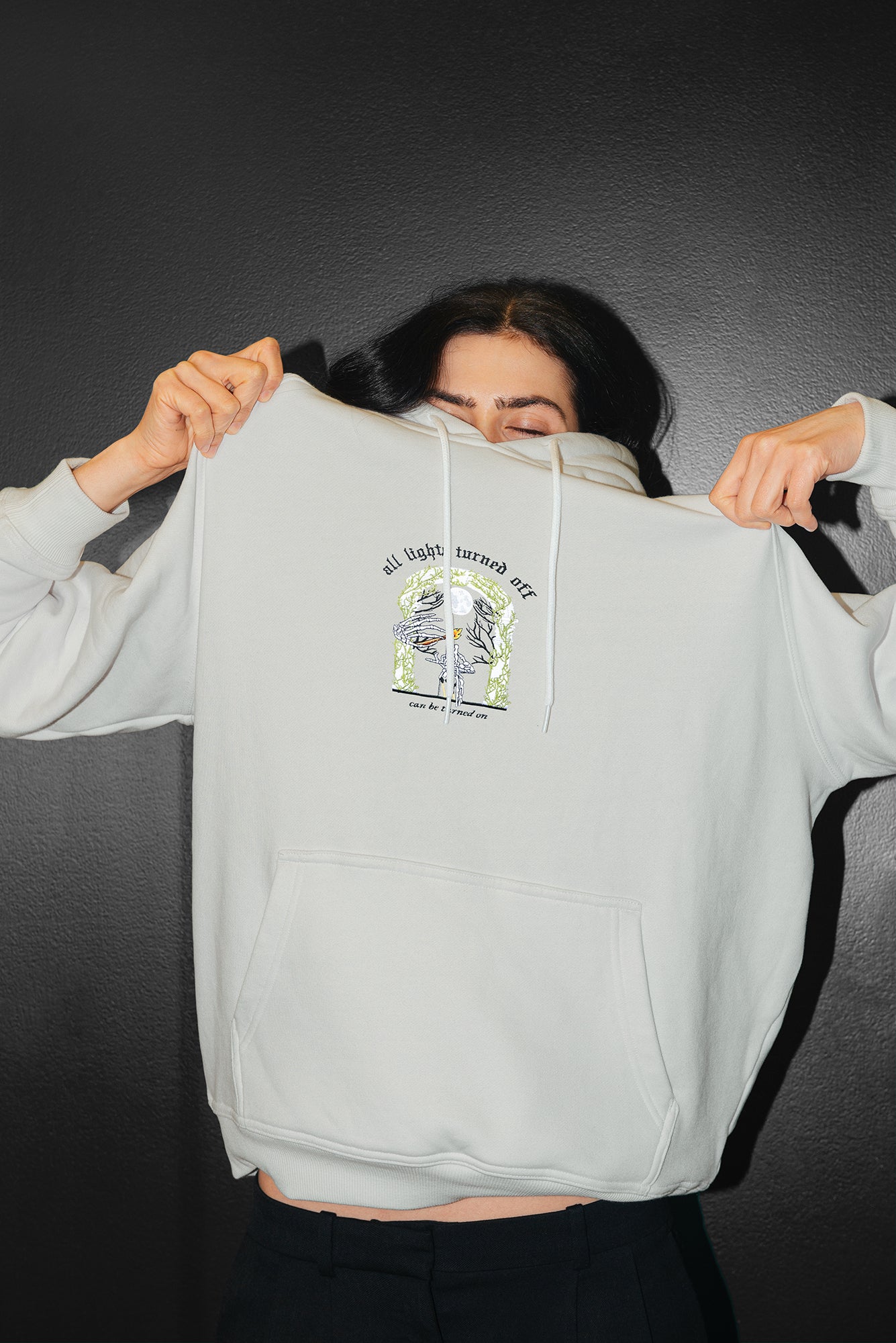 The Lights Turned Off Embroidered Sweatshirt / Cotton Tee / Hoodie