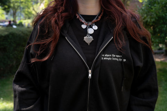 The First Time Embroidered Zip Up Hoodie