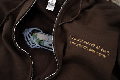 The View Between Villages Embroidered Zip Up Hoodie