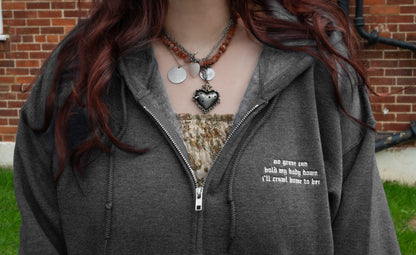 The Work Song Embroidered Zip Up Hoodie