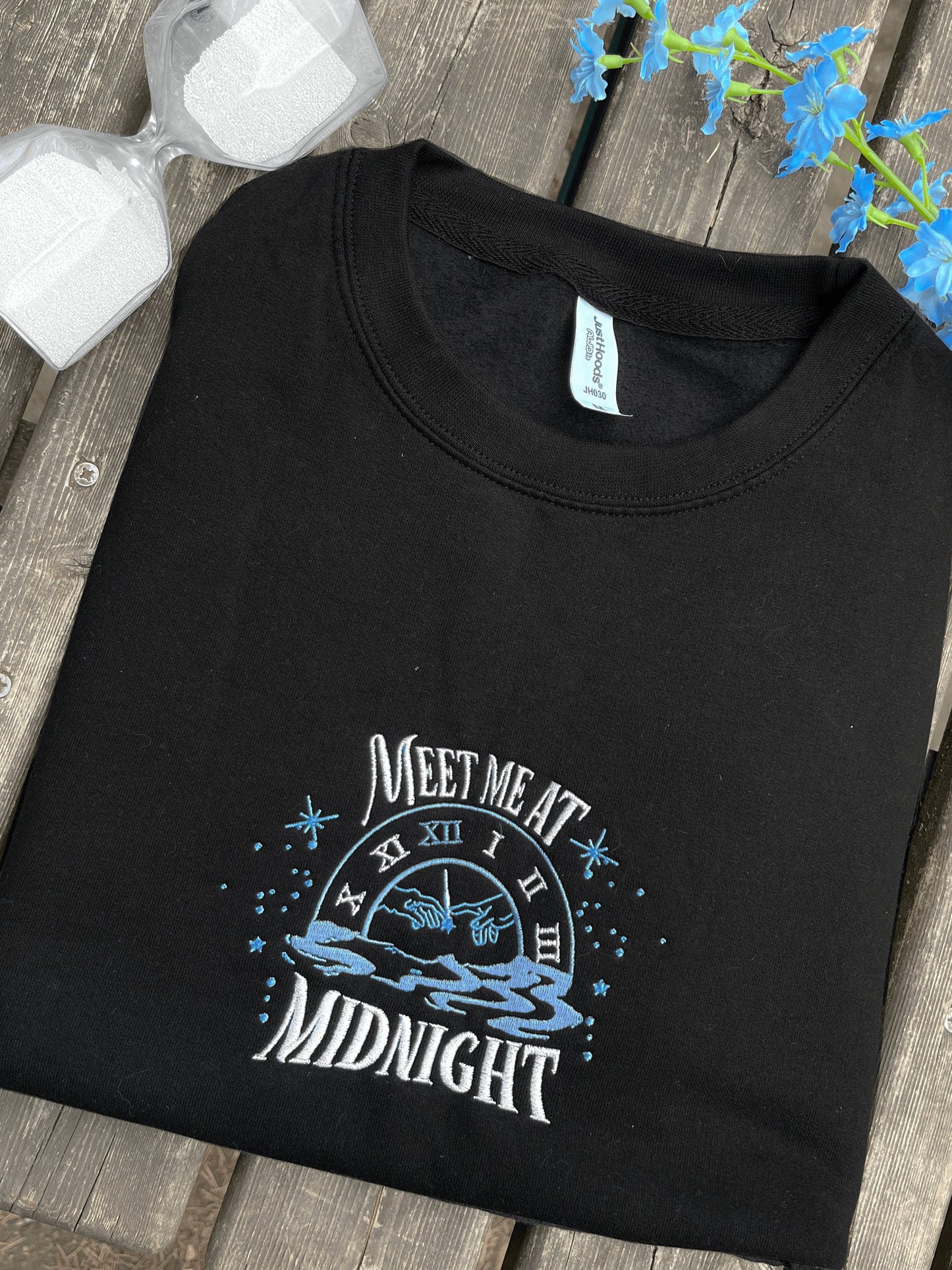 The Meet Me at Midnight Embroidered Sweatshirt / Hoodie / Cotton T Shirt