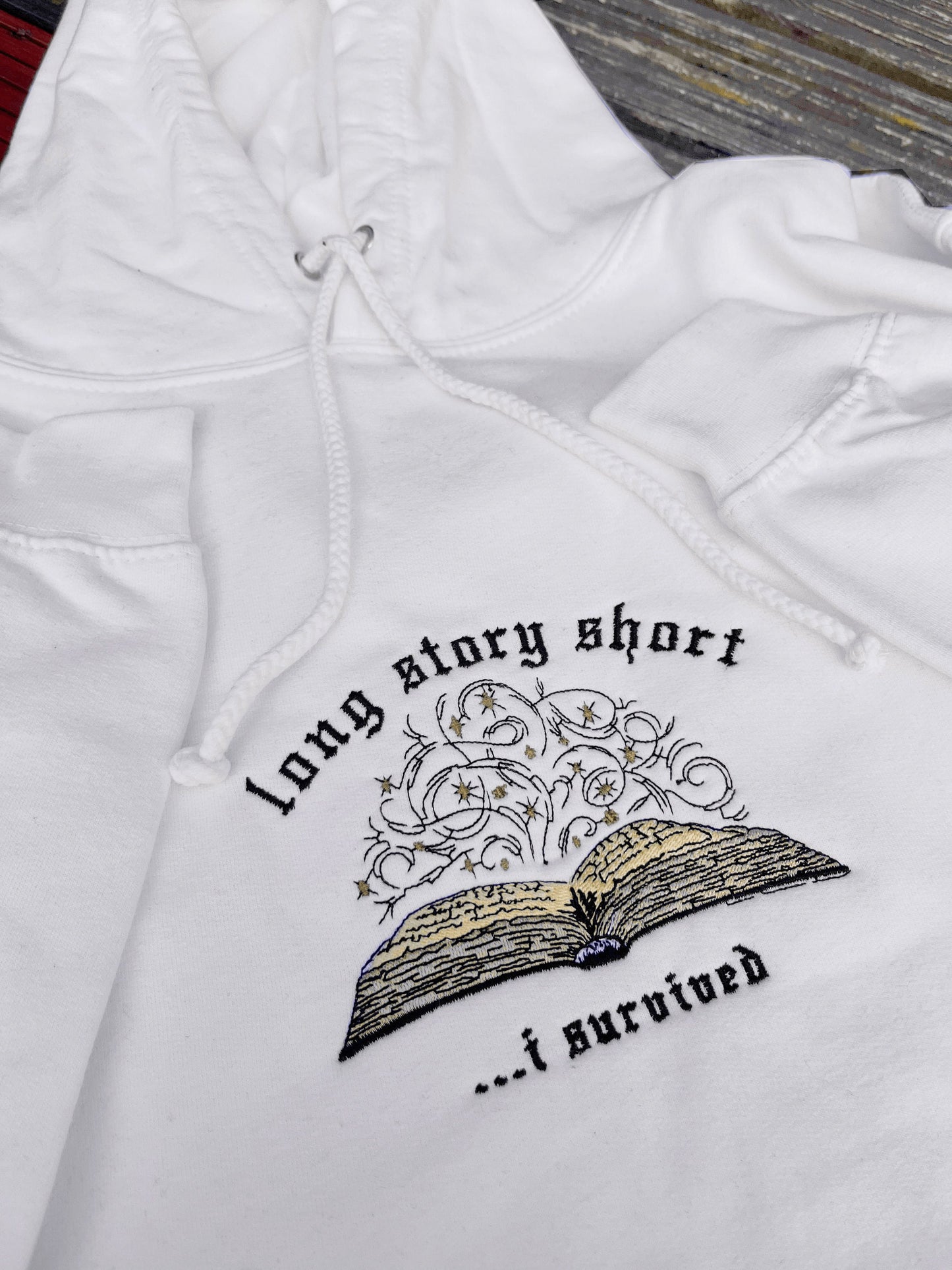 Long Story Short, I Survived Embroidered Hoodie